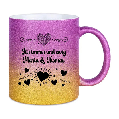 Love Design 3 • Glitzertasse mit Farbverlauf