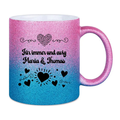 Love Design 3 • Glitzertasse mit Farbverlauf