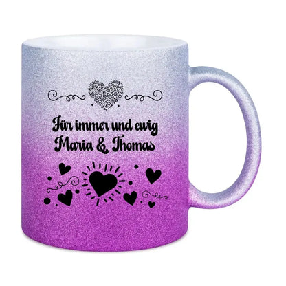 Love Design 3 • Glitzertasse mit Farbverlauf