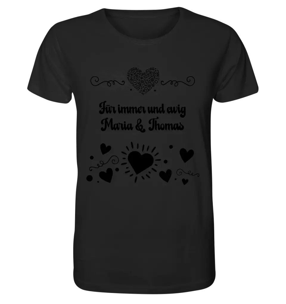 LOVE DESIGN 3 (personalisierbar) - Unisex Premium T-Shirt XS-5XL aus Bio-Baumwolle für Damen & Herren