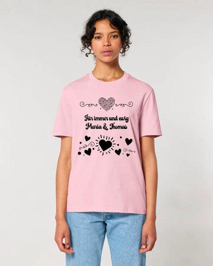 LOVE DESIGN 3 (personalisierbar) - Unisex Premium T-Shirt XS-5XL aus Bio-Baumwolle für Damen & Herren - HalloGeschenk.de