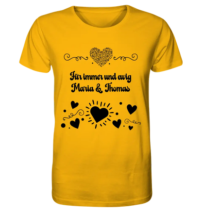 LOVE DESIGN 3 (personalisierbar) - Unisex Premium T-Shirt XS-5XL aus Bio-Baumwolle für Damen & Herren