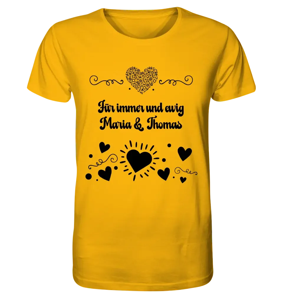 LOVE DESIGN 3 (personalisierbar) - Unisex Premium T-Shirt XS-5XL aus Bio-Baumwolle für Damen & Herren