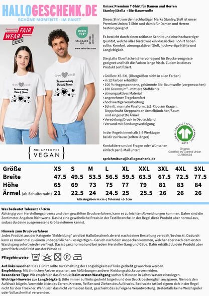 LOVE DESIGN 3 (personalisierbar) - Unisex Premium T-Shirt XS-5XL aus Bio-Baumwolle für Damen & Herren