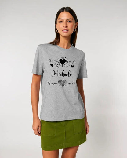 LOVE DESIGN 2 (personaliserbar) - Unisex Premium T-Shirt XS-5XL aus Bio-Baumwolle für Damen & Herren - HalloGeschenk.de