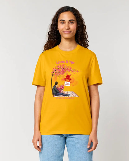 Couple Designer Valentine's Day Picnic (customizable) - Unisex Premium T-Shirt XS-5XL made of organic cotton for women &amp; men