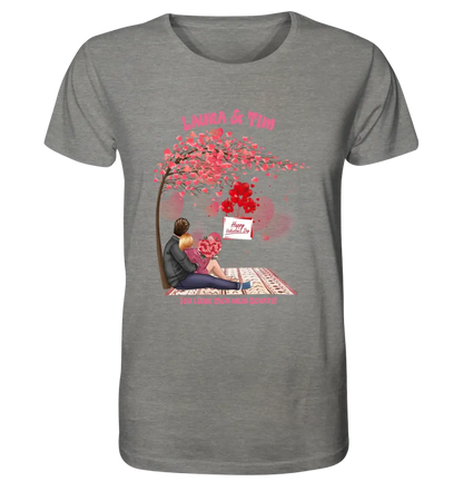 Couple Designer Valentine's Day Picnic (customizable) - Unisex Premium T-Shirt XS-5XL made of organic cotton for women &amp; men