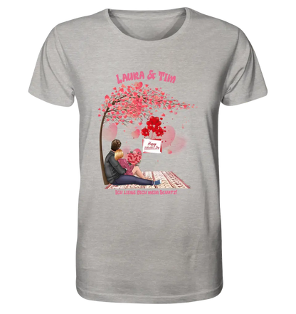 Paar Designer Valentinstag Picknick (personalisierbar) - Unisex Premium T-Shirt XS-5XL aus Bio-Baumwolle für Damen & Herren