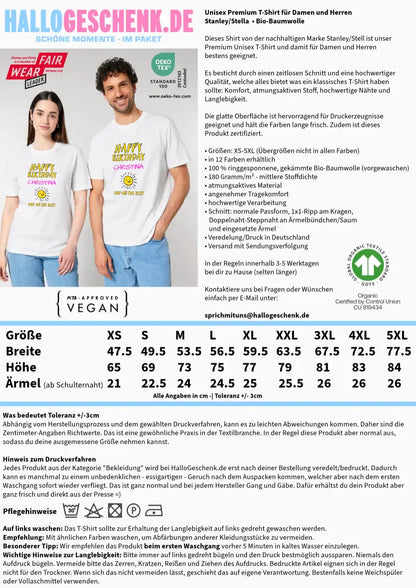 Zum Geburtstag mit deinem Wunschnamen - Unisex Premium T-Shirt XS-5XL aus Bio-Baumwolle für Damen & Herren - HalloGeschenk.de