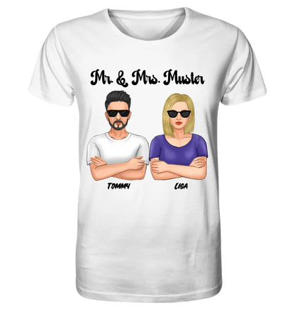 5in1: Cool Couple (personalisierbar) - Unisex Premium T-Shirt XS-5XL aus Bio-Baumwolle für Damen & Herren