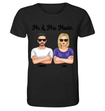 5in1: Cool Couple (personalisierbar) - Unisex Premium T-Shirt XS-5XL aus Bio-Baumwolle für Damen & Herren