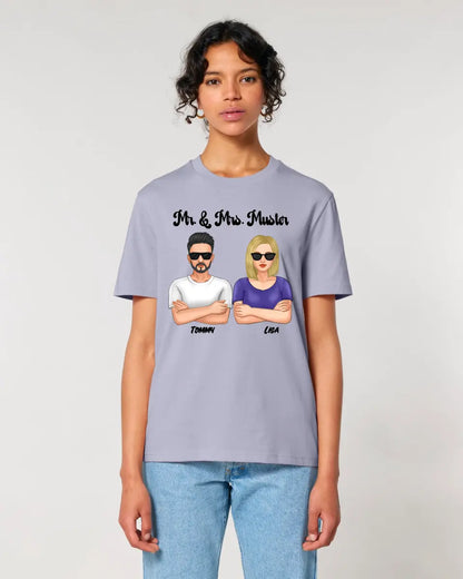 5in1: Cool Couple (personalisierbar) - Unisex Premium T-Shirt XS-5XL aus Bio-Baumwolle für Damen & Herren