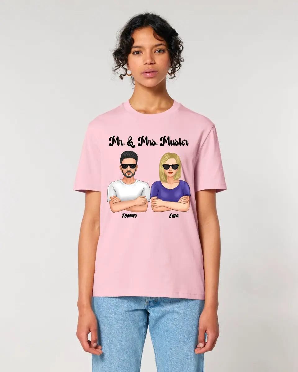 5in1: Cool Couple (personalisierbar) - Unisex Premium T-Shirt XS-5XL aus Bio-Baumwolle für Damen & Herren