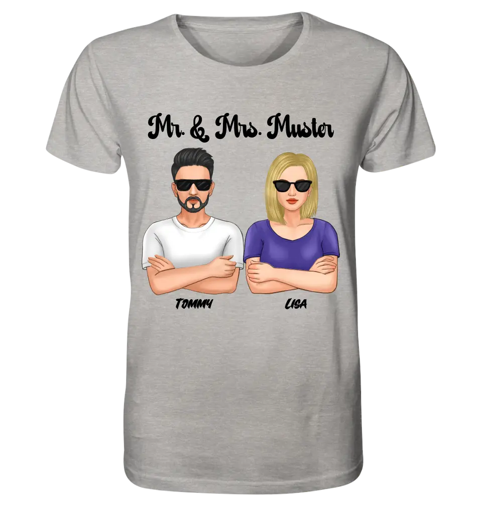 5in1: Cool Couple (customizable) - Unisex Premium T-Shirt XS-5XL made of organic cotton for women &amp; men