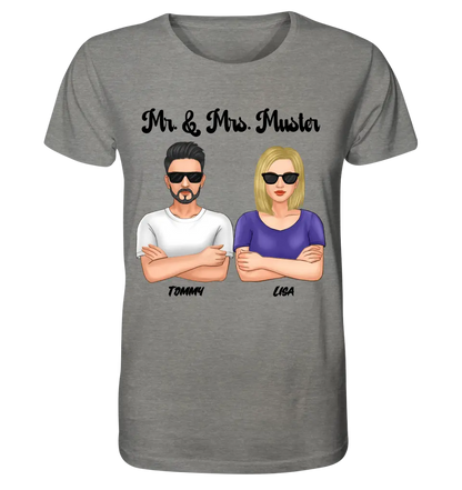 5in1: Cool Couple (personalisierbar) - Unisex Premium T-Shirt XS-5XL aus Bio-Baumwolle für Damen & Herren