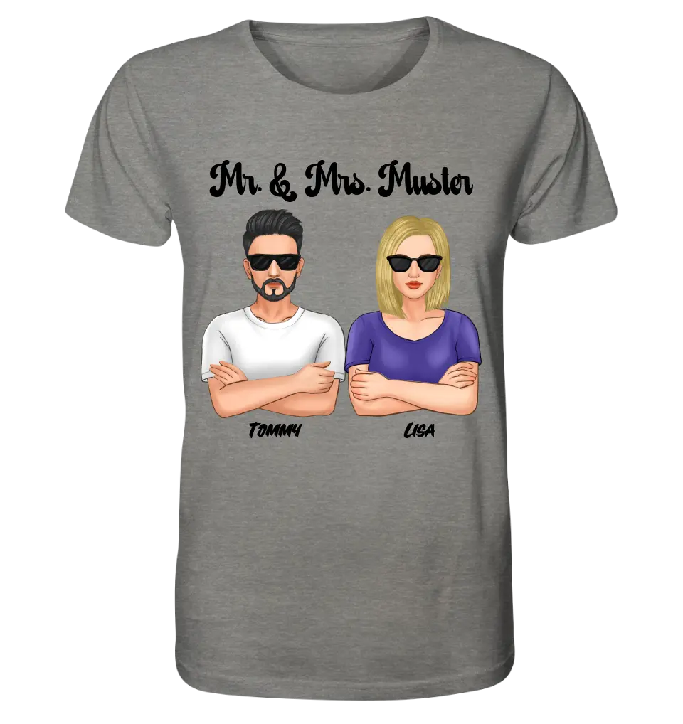 5in1: Cool Couple (personalisierbar) - Unisex Premium T-Shirt XS-5XL aus Bio-Baumwolle für Damen & Herren