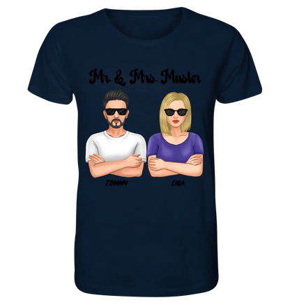 5in1: Cool Couple (personalisierbar) - Unisex Premium T-Shirt XS-5XL aus Bio-Baumwolle für Damen & Herren