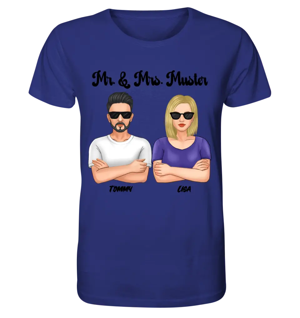 5in1: Cool Couple (personalisierbar) - Unisex Premium T-Shirt XS-5XL aus Bio-Baumwolle für Damen & Herren