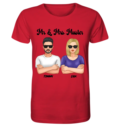 5in1: Cool Couple (personalisierbar) - Unisex Premium T-Shirt XS-5XL aus Bio-Baumwolle für Damen & Herren