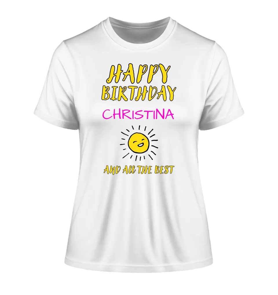 For your birthday with your desired name - Ladies Premium T-Shirt XS-2XL made of organic cotton for women