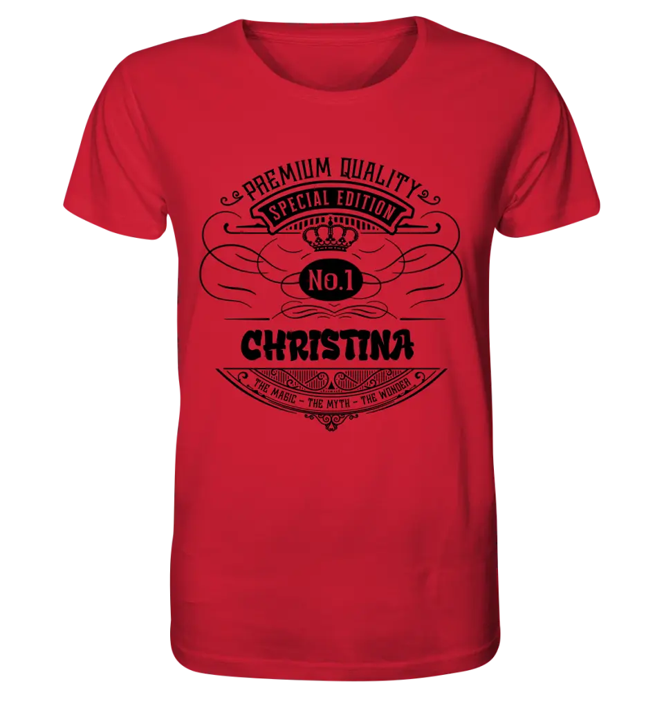 No.1 + desired name - Unisex Premium T-Shirt XS-5XL made of organic cotton for women &amp; men