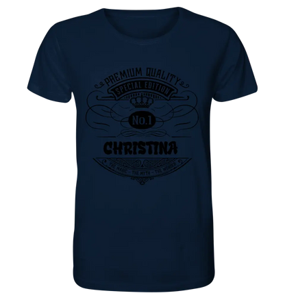 No.1 + desired name - Unisex Premium T-Shirt XS-5XL made of organic cotton for women &amp; men