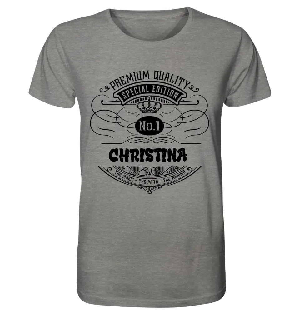 No.1 + Wunschname - Unisex Premium T-Shirt XS-5XL aus Bio-Baumwolle für Damen & Herren - HalloGeschenk.de