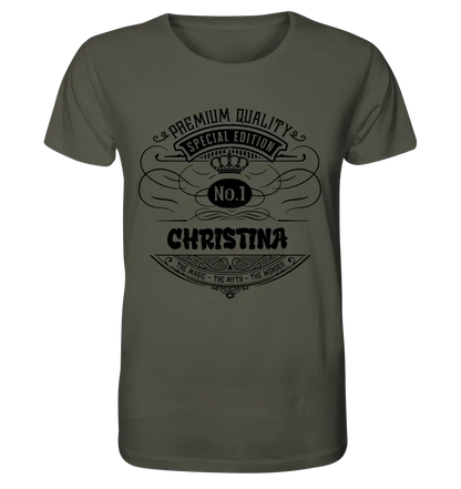 No.1 + Wunschname - Unisex Premium T-Shirt XS-5XL aus Bio-Baumwolle für Damen & Herren - HalloGeschenk.de