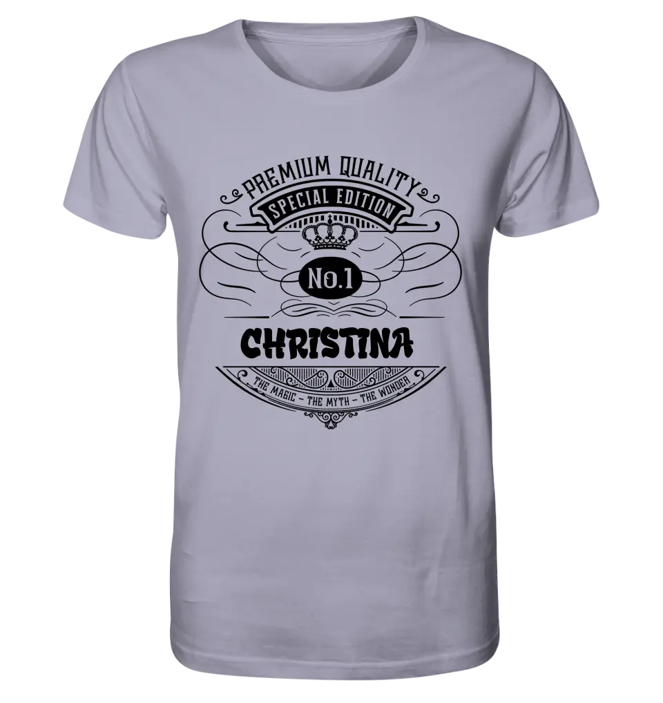 No.1 + desired name - Unisex Premium T-Shirt XS-5XL made of organic cotton for women &amp; men