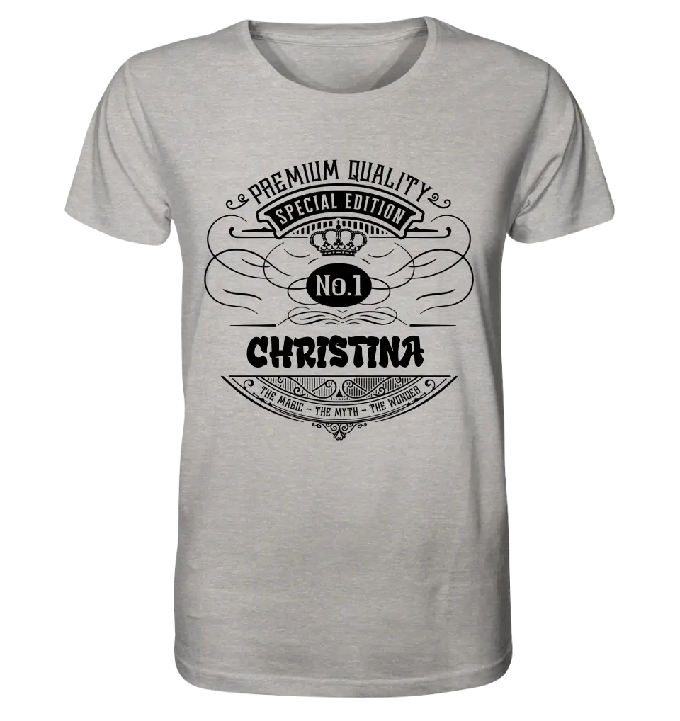 No.1 + Wunschname - Unisex Premium T-Shirt XS-5XL aus Bio-Baumwolle für Damen & Herren