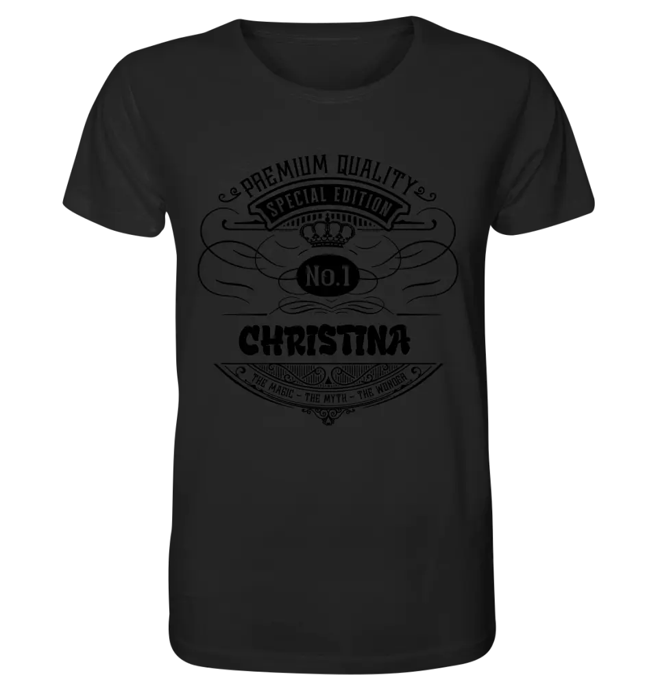 No.1 + Wunschname - Unisex Premium T-Shirt XS-5XL aus Bio-Baumwolle für Damen & Herren - HalloGeschenk.de