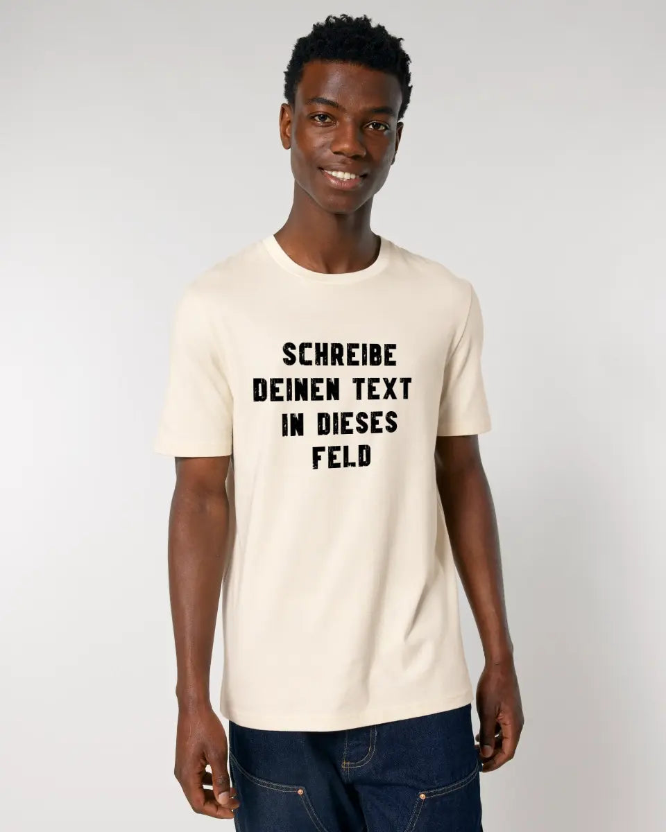 Textblock - Schreibe was du willst - Unisex Premium T-Shirt XS-5XL aus Bio-Baumwolle für Damen & Herren