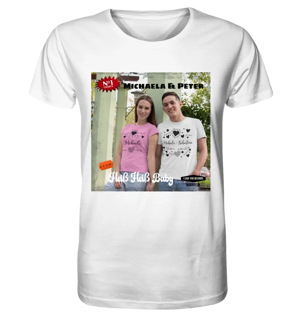 Schallplatten Look Fotoartikel - Unisex Premium T-Shirt XS-5XL aus Bio-Baumwolle für Damen & Herren