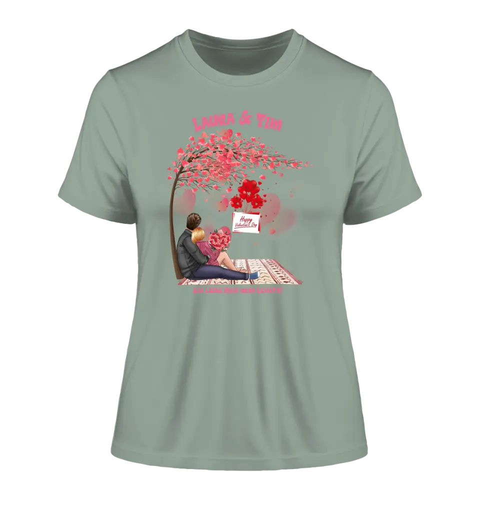 Couple Designer Valentine's Day Picnic - Ladies Premium T-Shirt XS-2XL made of organic cotton for women