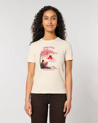 Couple Designer Valentine's Day Picnic - Ladies Premium T-Shirt XS-2XL made of organic cotton for women