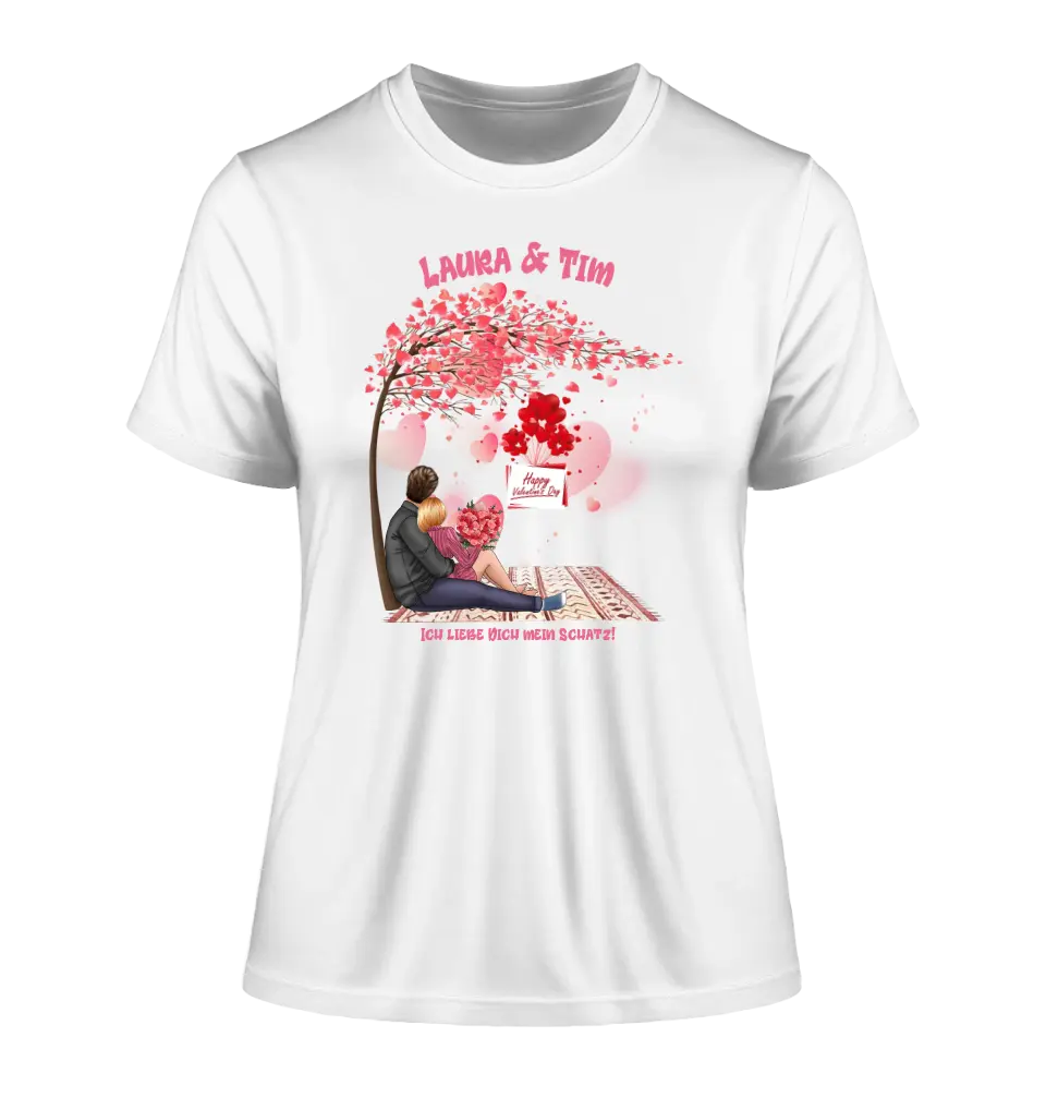 Couple Designer Valentine's Day Picnic - Ladies Premium T-Shirt XS-2XL made of organic cotton for women