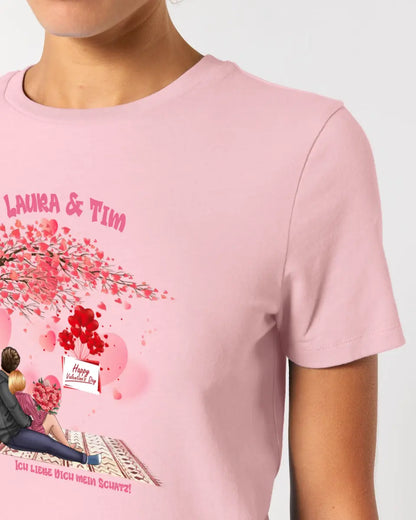 Couple Designer Valentine's Day Picnic - Ladies Premium T-Shirt XS-2XL made of organic cotton for women