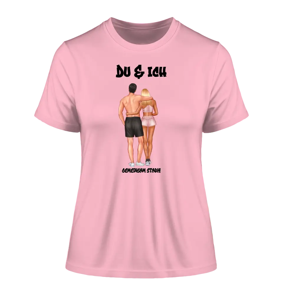 Couple Designer: Fitness Couple (customizable) - Ladies Premium T-Shirt XS-2XL made of organic cotton for women