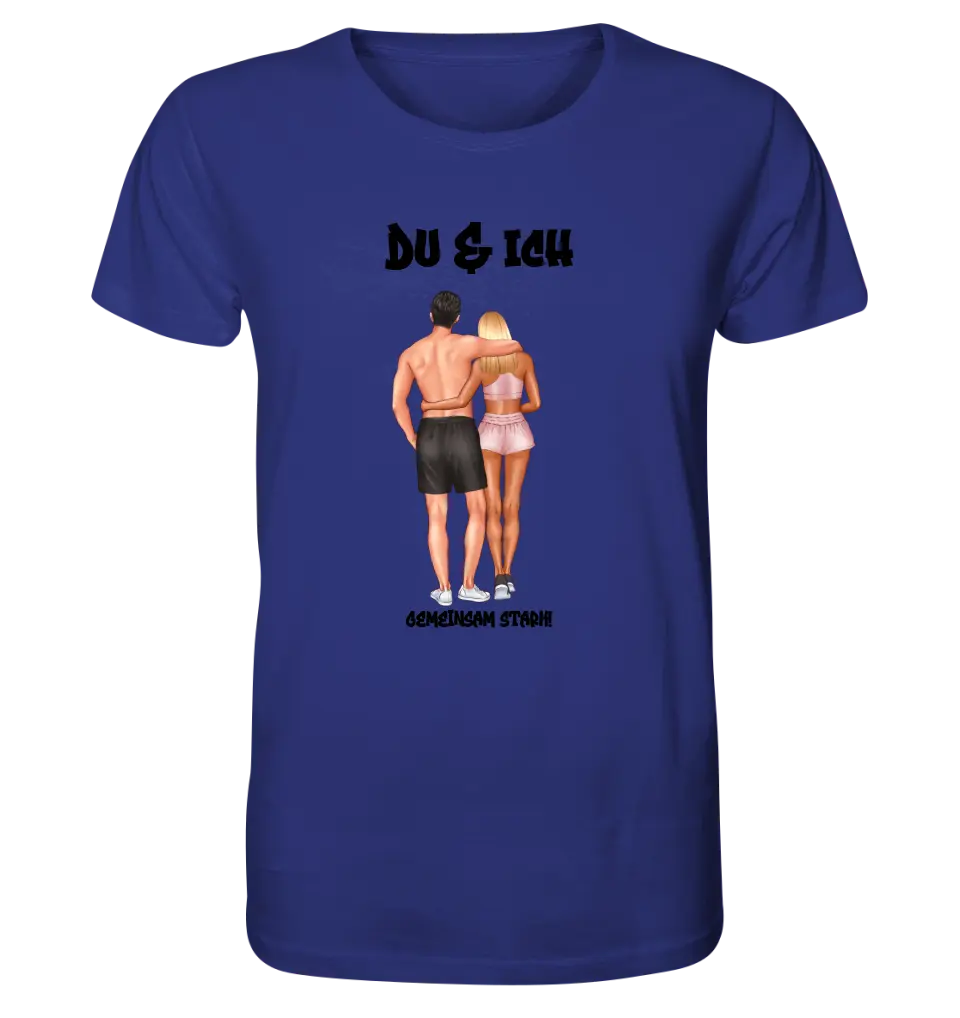 Paar Designer: Fitness Couple (personalisierbar) - Unisex Premium T-Shirt XS-5XL aus Bio-Baumwolle für Damen & Herren