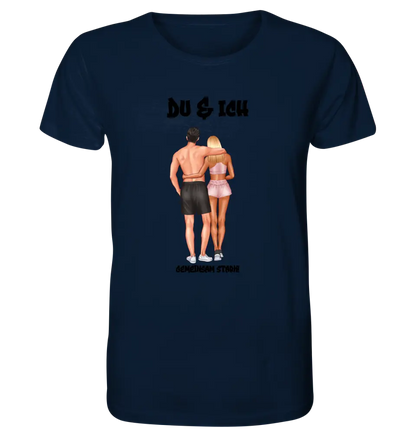 Paar Designer: Fitness Couple (personalisierbar) - Unisex Premium T-Shirt XS-5XL aus Bio-Baumwolle für Damen & Herren