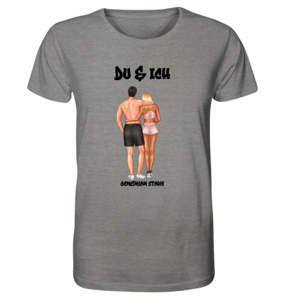 Paar Designer: Fitness Couple (personalisierbar) - Unisex Premium T-Shirt XS-5XL aus Bio-Baumwolle für Damen & Herren