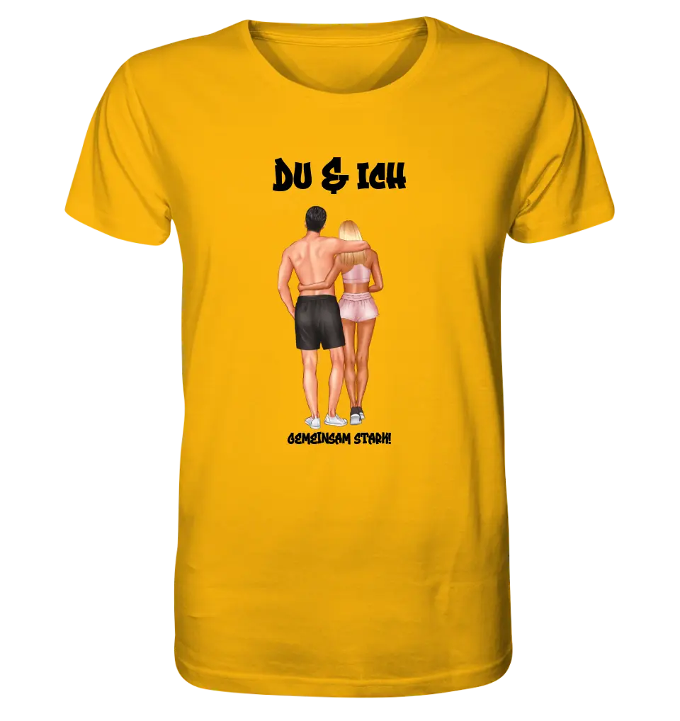 Paar Designer: Fitness Couple personalisierbar - Unisex Premium T-Shirt XS-5XL aus Bio-Baumwolle für Damen & Herren