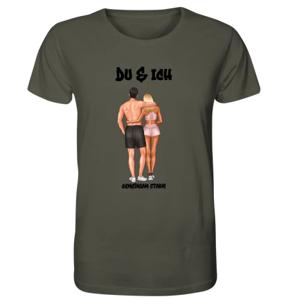 Paar Designer: Fitness Couple personalisierbar - Unisex Premium T-Shirt XS-5XL aus Bio-Baumwolle für Damen & Herren