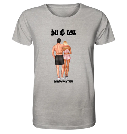 Paar Designer: Fitness Couple personalisierbar - Unisex Premium T-Shirt XS-5XL aus Bio-Baumwolle für Damen & Herren