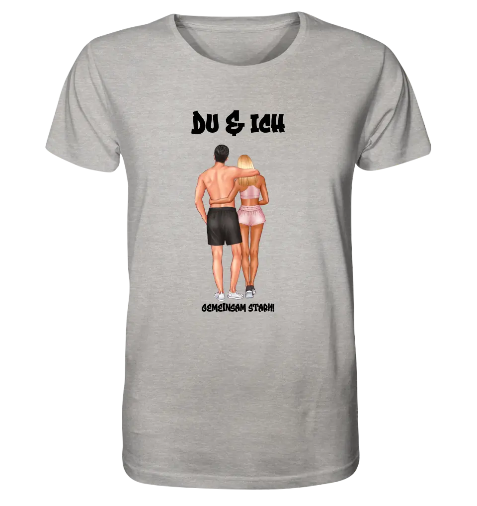 Paar Designer: Fitness Couple personalisierbar - Unisex Premium T-Shirt XS-5XL aus Bio-Baumwolle für Damen & Herren