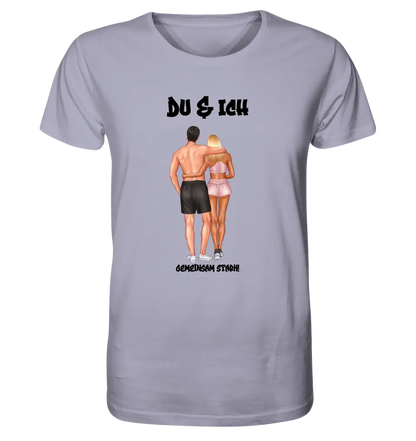 Paar Designer: Fitness Couple personalisierbar - Unisex Premium T-Shirt XS-5XL aus Bio-Baumwolle für Damen & Herren