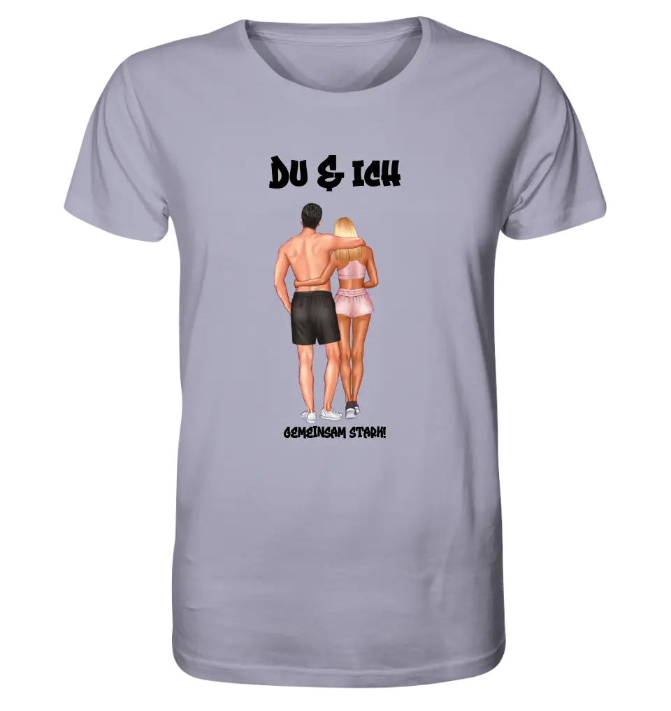 Paar Designer: Fitness Couple (personalisierbar) - Unisex Premium T-Shirt XS-5XL aus Bio-Baumwolle für Damen & Herren