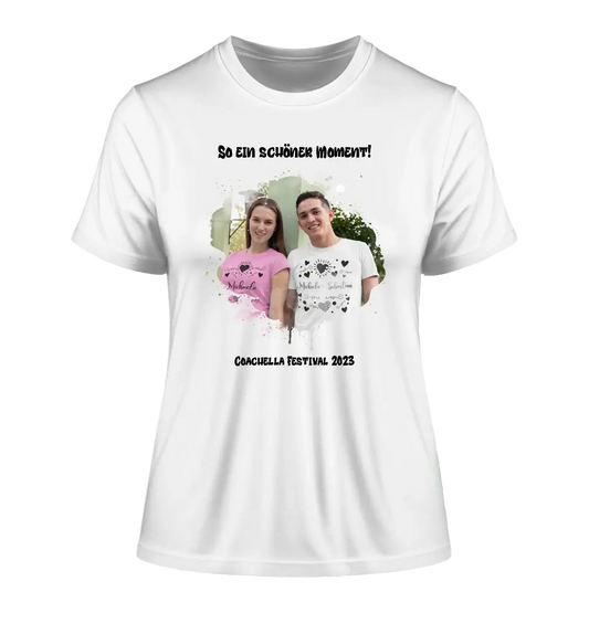 Dein Foto in einem Farbklecks - Ladies Premium T-Shirt XS-2XL aus Bio-Baumwolle für Damen
