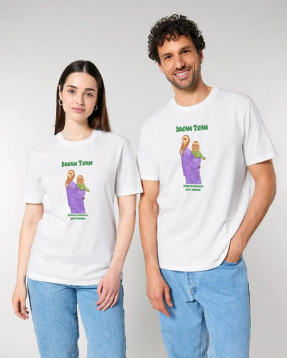 Mutter & Baby Designer (personalisierbar) - Unisex Premium T-Shirt XS-5XL aus Bio-Baumwolle für Damen & Herren - HalloGeschenk.de