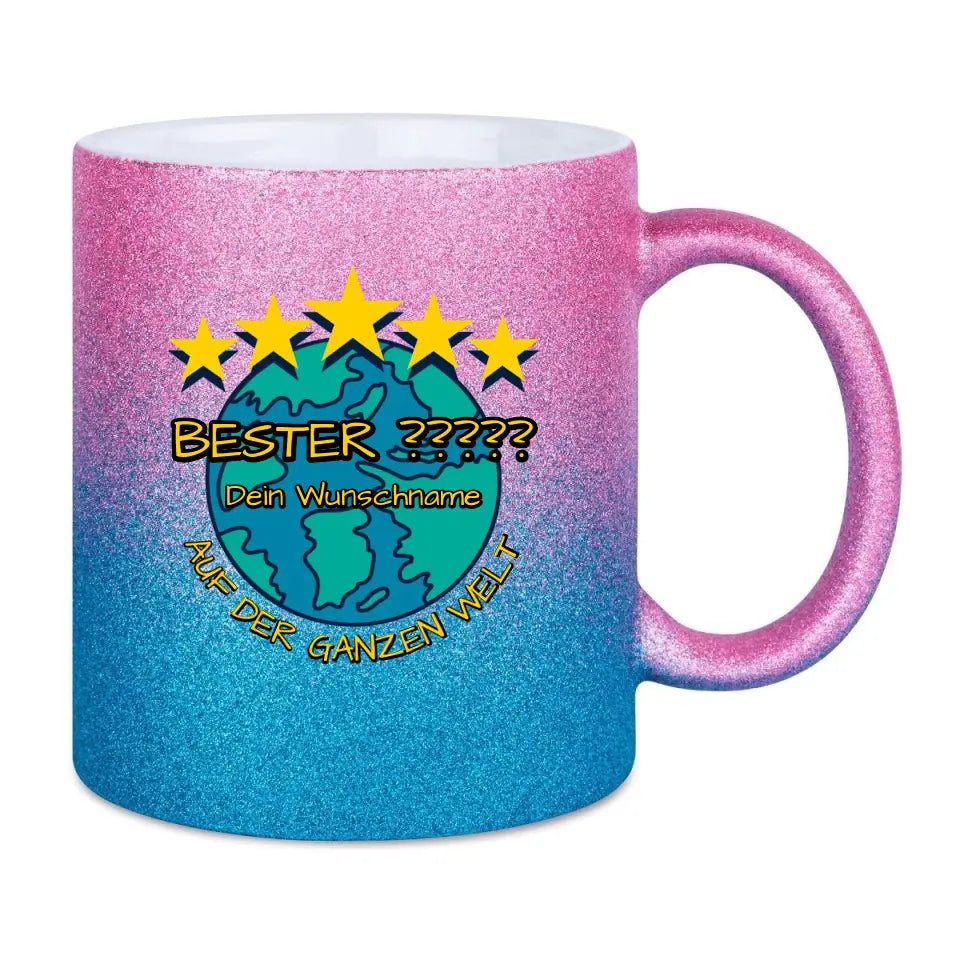 Best ??? Designer (Best Mom, Best Dad, Dream Girl, Chief Mechanic and many more) - Glitter mug with color gradient in 6 colors